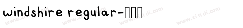 windshire regular字体转换